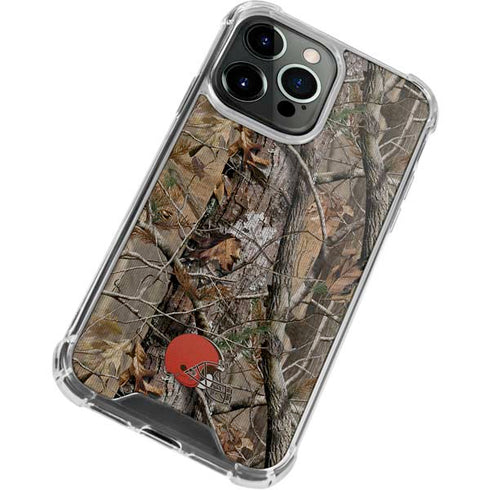 NFL Cleveland Browns Realtree AP Camo iPhone 13 Pro Max Clear Case
