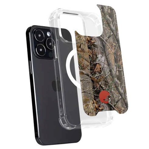 NFL Cleveland Browns Realtree AP Camo iPhone 15 Pro MagSafe Case