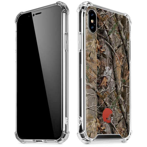 NFL Cleveland Browns Realtree AP Camo iPhone XS Max Clear Case