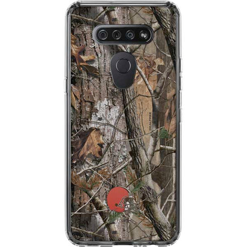 NFL Cleveland Browns Realtree AP Camo LG K51/Q51 Clear Case