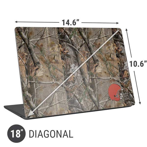 NFL Cleveland Browns Realtree AP Camo Universal Laptop 18in (14.6 x 10.6in) Skin