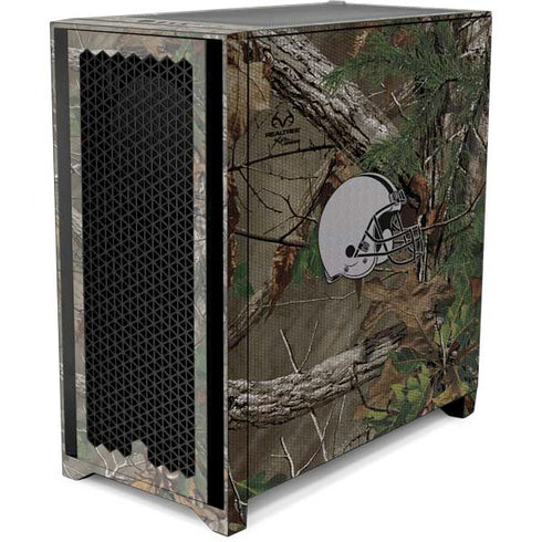 NFL Cleveland Browns Realtree Xtra Green Camo Corsair 4000D Tempered Glass Mid-Tower ATX Case Skin