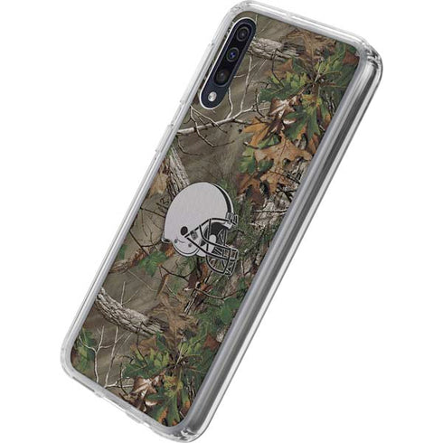 NFL Cleveland Browns Realtree Xtra Green Camo Galaxy A50 Clear Case