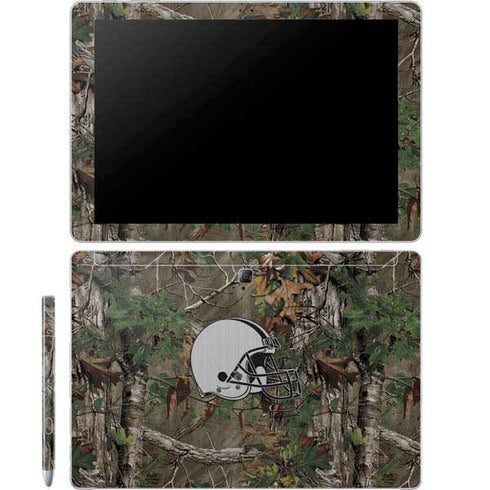 NFL Cleveland Browns Realtree Xtra Green Camo Galaxy Book 12in Skin