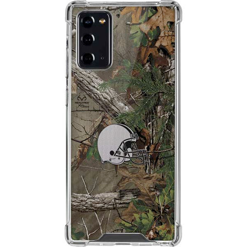 NFL Cleveland Browns Realtree Xtra Green Camo Galaxy Note20 5G Clear Case