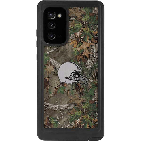 NFL Cleveland Browns Realtree Xtra Green Camo Galaxy Note20 5G Waterproof Case