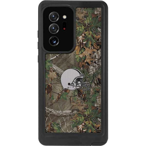 NFL Cleveland Browns Realtree Xtra Green Camo Galaxy Note20 Ultra 5G Waterproof Case