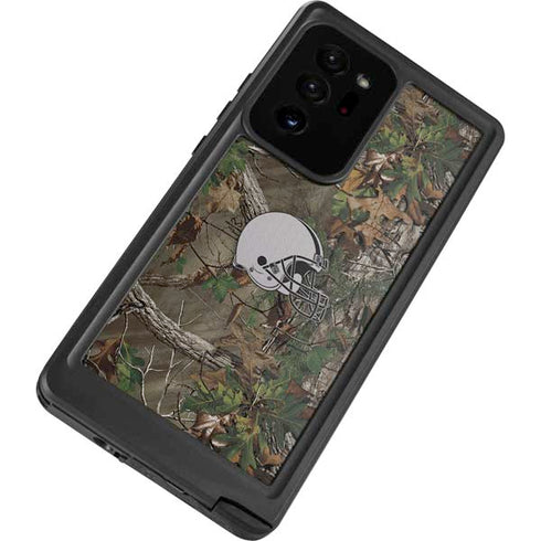 NFL Cleveland Browns Realtree Xtra Green Camo Galaxy Note20 Ultra 5G Waterproof Case