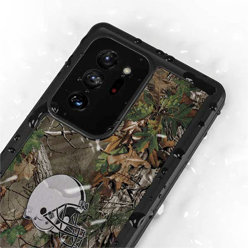 NFL Cleveland Browns Realtree Xtra Green Camo Galaxy Note20 Ultra 5G Waterproof Case