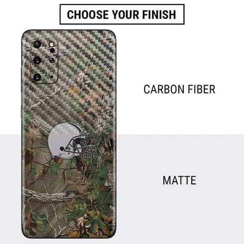 NFL Cleveland Browns Realtree Xtra Green Camo Galaxy S20 Plus Skin