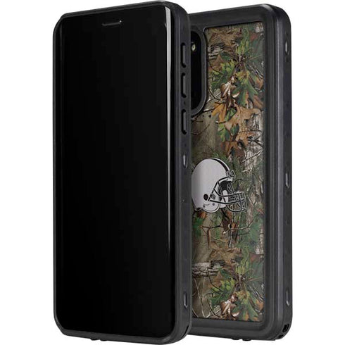 NFL Cleveland Browns Realtree Xtra Green Camo Galaxy S20 Plus Waterproof Case