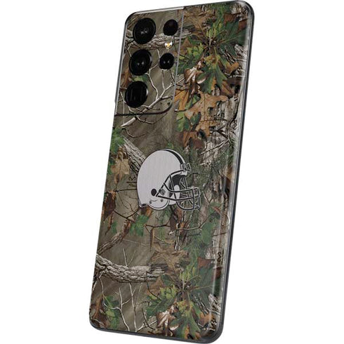 NFL Cleveland Browns Realtree Xtra Green Camo Galaxy S21 Ultra 5G Skin