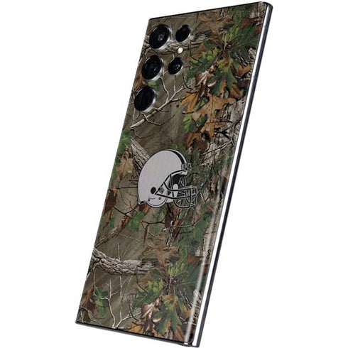 NFL Cleveland Browns Realtree Xtra Green Camo Galaxy S22 Ultra Skin