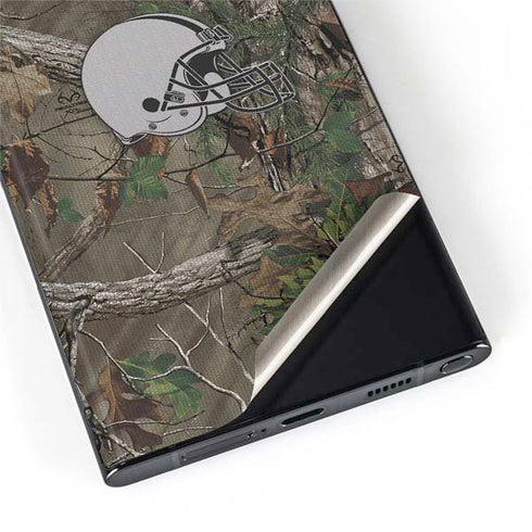 NFL Cleveland Browns Realtree Xtra Green Camo Galaxy S22 Ultra Skin
