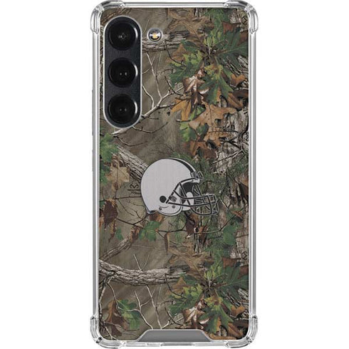 NFL Cleveland Browns Realtree Xtra Green Camo Galaxy S23 Clear Case
