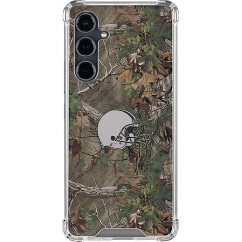NFL Cleveland Browns Realtree Xtra Green Camo Galaxy S23 FE Clear Case