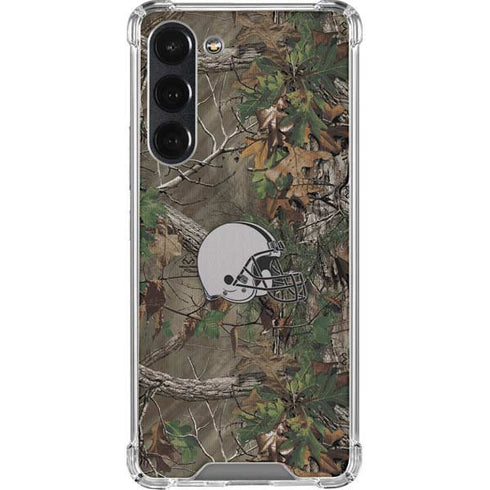 NFL Cleveland Browns Realtree Xtra Green Camo Galaxy S23 Plus Clear Case