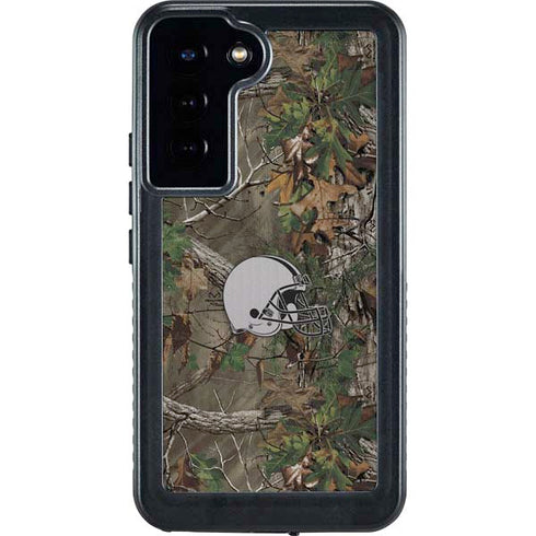 NFL Cleveland Browns Realtree Xtra Green Camo Galaxy S23 Plus Waterproof Case