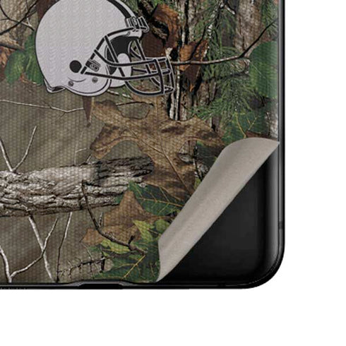 NFL Cleveland Browns Realtree Xtra Green Camo Galaxy Z Flip Skin