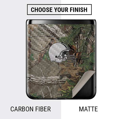 NFL Cleveland Browns Realtree Xtra Green Camo Galaxy Z Flip Skin