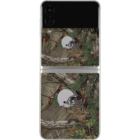 NFL Cleveland Browns Realtree Xtra Green Camo Galaxy Z Flip3 5G Skin