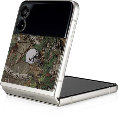 NFL Cleveland Browns Realtree Xtra Green Camo Galaxy Z Flip3 5G Skin