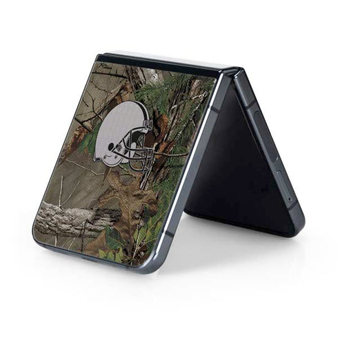 NFL Cleveland Browns Realtree Xtra Green Camo Galaxy Z Flip5 5G Skin