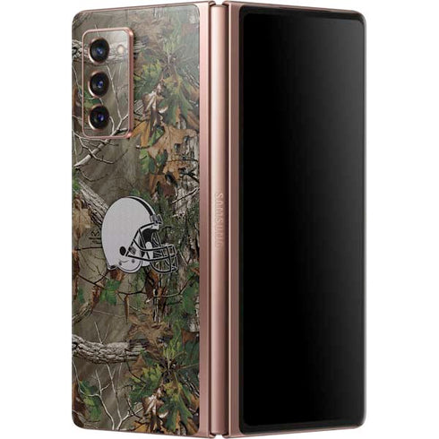 NFL Cleveland Browns Realtree Xtra Green Camo Galaxy Z Fold2 5G Skin