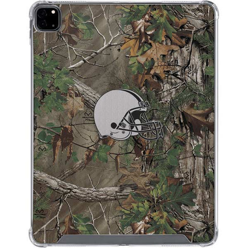 NFL Cleveland Browns Realtree Xtra Green Camo iPad Pro 12.9in (2020) Clear Case