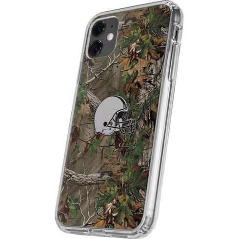 NFL Cleveland Browns Realtree Xtra Green Camo iPhone 11 Clear Case