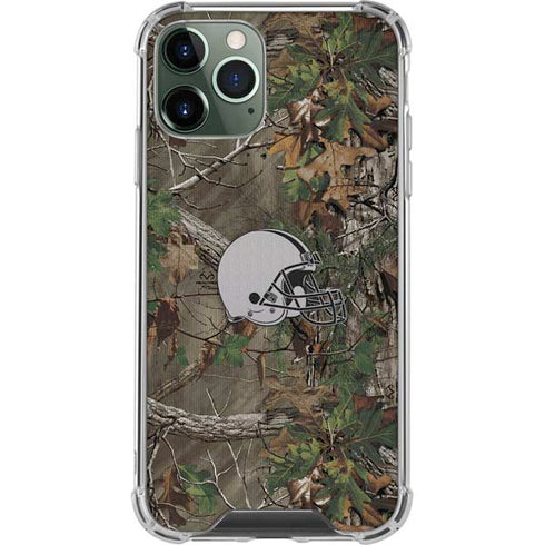 NFL Cleveland Browns Realtree Xtra Green Camo iPhone 11 Pro Max Clear Case