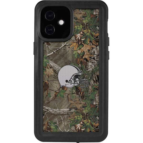 NFL Cleveland Browns Realtree Xtra Green Camo iPhone 12 Mini Waterproof Case