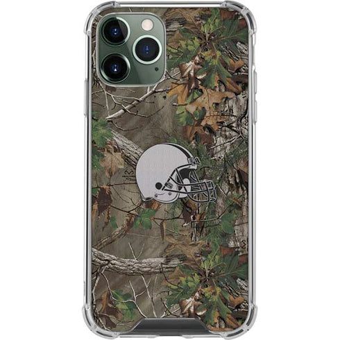 NFL Cleveland Browns Realtree Xtra Green Camo iPhone 12 Pro Clear Case