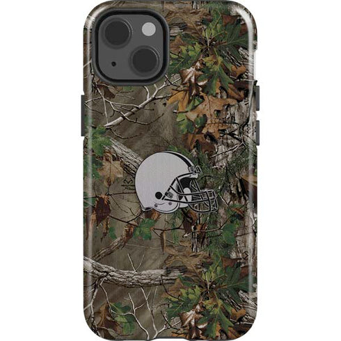 NFL Cleveland Browns Realtree Xtra Green Camo iPhone 15 Impact Case