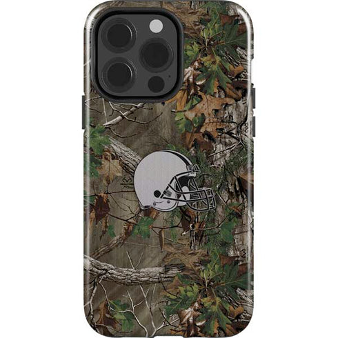 NFL Cleveland Browns Realtree Xtra Green Camo iPhone 15 Pro Impact Case