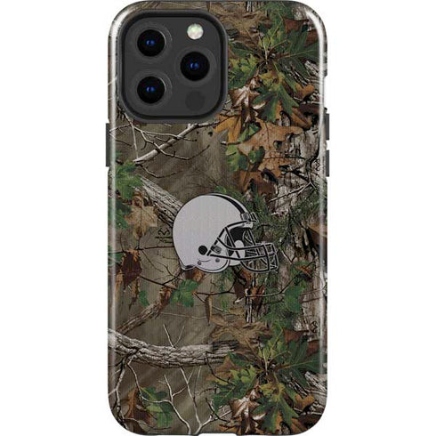 NFL Cleveland Browns Realtree Xtra Green Camo iPhone 15 Pro Max Impact Case