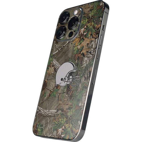 NFL Cleveland Browns Realtree Xtra Green Camo iPhone 14 Pro Max Skin