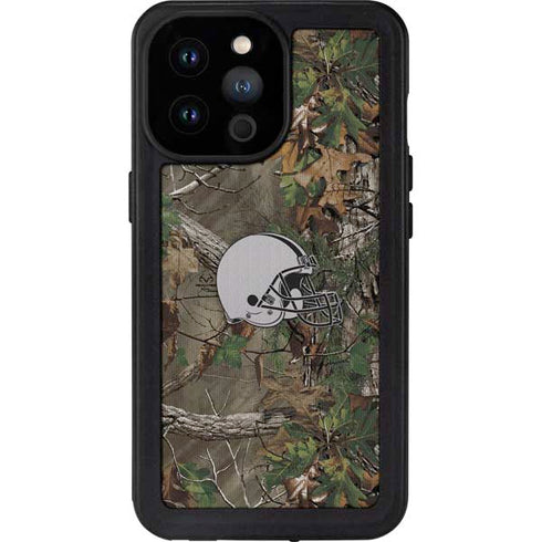 NFL Cleveland Browns Realtree Xtra Green Camo iPhone 14 Pro Max Waterproof Case