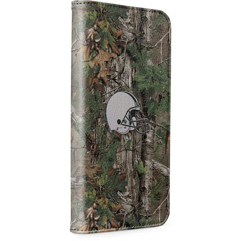 NFL Cleveland Browns Realtree Xtra Green Camo iPhone 15 Plus Folio Case