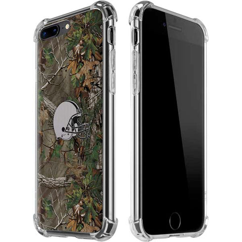 NFL Cleveland Browns Realtree Xtra Green Camo iPhone 7/8 Plus Clear Case