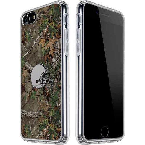 NFL Cleveland Browns Realtree Xtra Green Camo iPhone SE (2nd & 3rd Gen) Clear Case