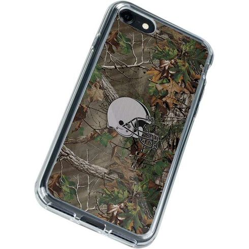 NFL Cleveland Browns Realtree Xtra Green Camo iPhone SE (2nd & 3rd Gen) Clear Case