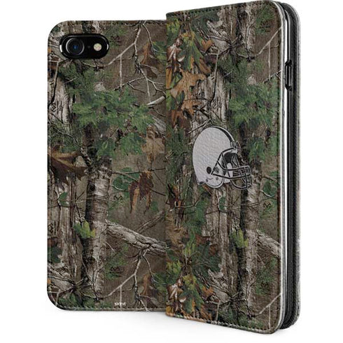 NFL Cleveland Browns Realtree Xtra Green Camo iPhone SE (2nd & 3rd Gen) Folio Case