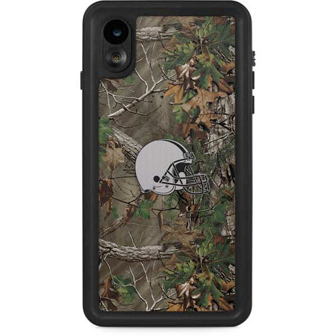NFL Cleveland Browns Realtree Xtra Green Camo iPhone XR Waterproof Case
