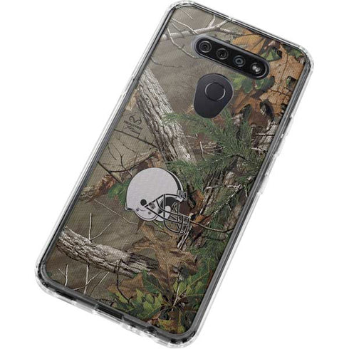 NFL Cleveland Browns Realtree Xtra Green Camo LG K51/Q51 Clear Case