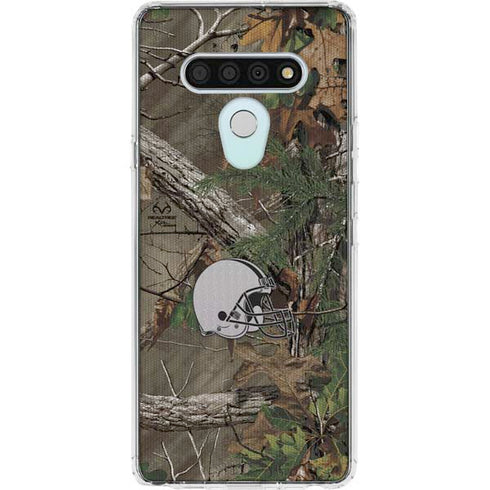 NFL Cleveland Browns Realtree Xtra Green Camo LG Stylo 6 Clear Case