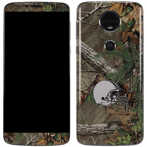 NFL Cleveland Browns Realtree Xtra Green Camo Moto E5 Plus Skin