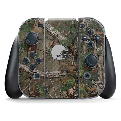 NFL Cleveland Browns Realtree Xtra Green Camo Nintendo Switch (2017-2021) Joy-Con Controller Skin