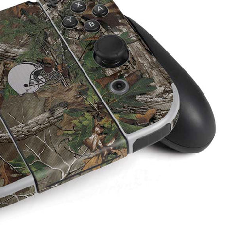 NFL Cleveland Browns Realtree Xtra Green Camo Nintendo Switch OLED (2021) Skin