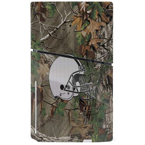 NFL Cleveland Browns Realtree Xtra Green Camo PS5 Slim Disk Bundle Skin